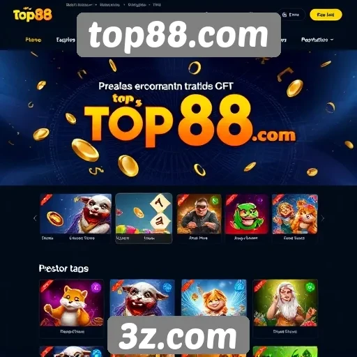 Acessibilidade e design do site top88.com