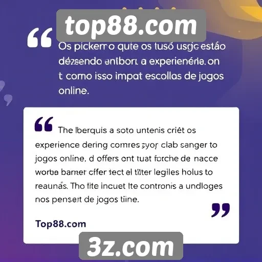 Feedback dos usuários sobre a experiência no top88.com